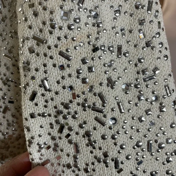 Vintage 1980s St. John Evening Studded Knit Maxi Dress – Black & Cream - Picture 12 of 12